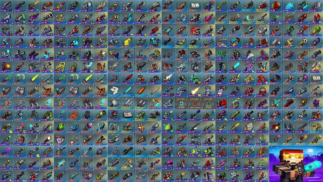 Pixel Gun 3D - Using All Weapons Challenge (LvL 65)