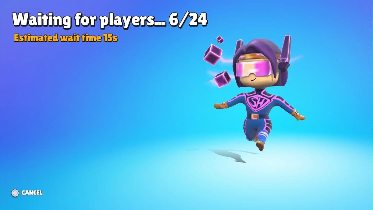 Playing stumble guys.