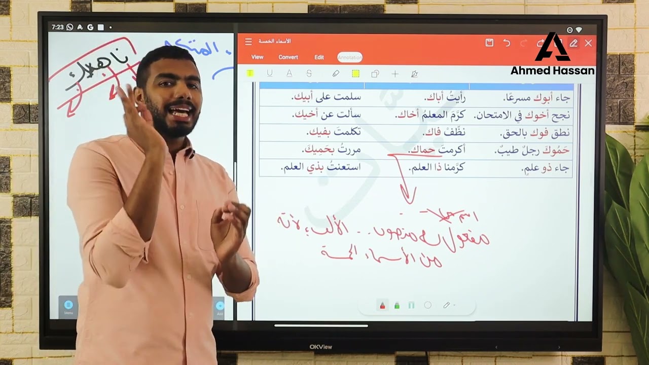 شرح الأسماء الخمسة مع الأمثلة وحل تدريبات| نحو الصف السادس الابتدائي 