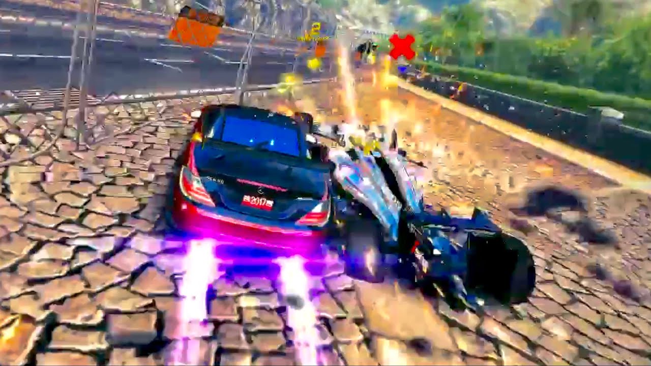 Asphalt 8, Mercedes-Benz SLK 55 AMG Vs Vulcan & MP4-31, Multiplayer, Azure Coast