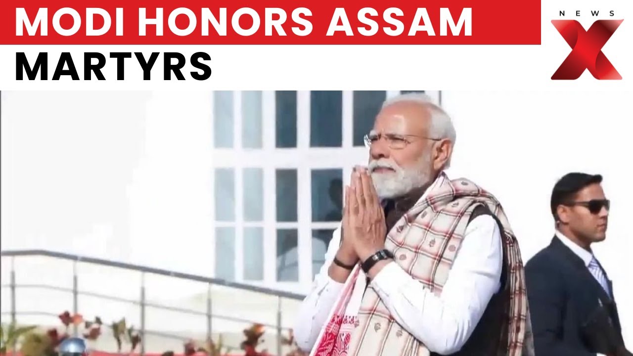 PM Modi Pays Tribute at Assam Martyrs’ Memorial, First PM Visit Before Project Launch