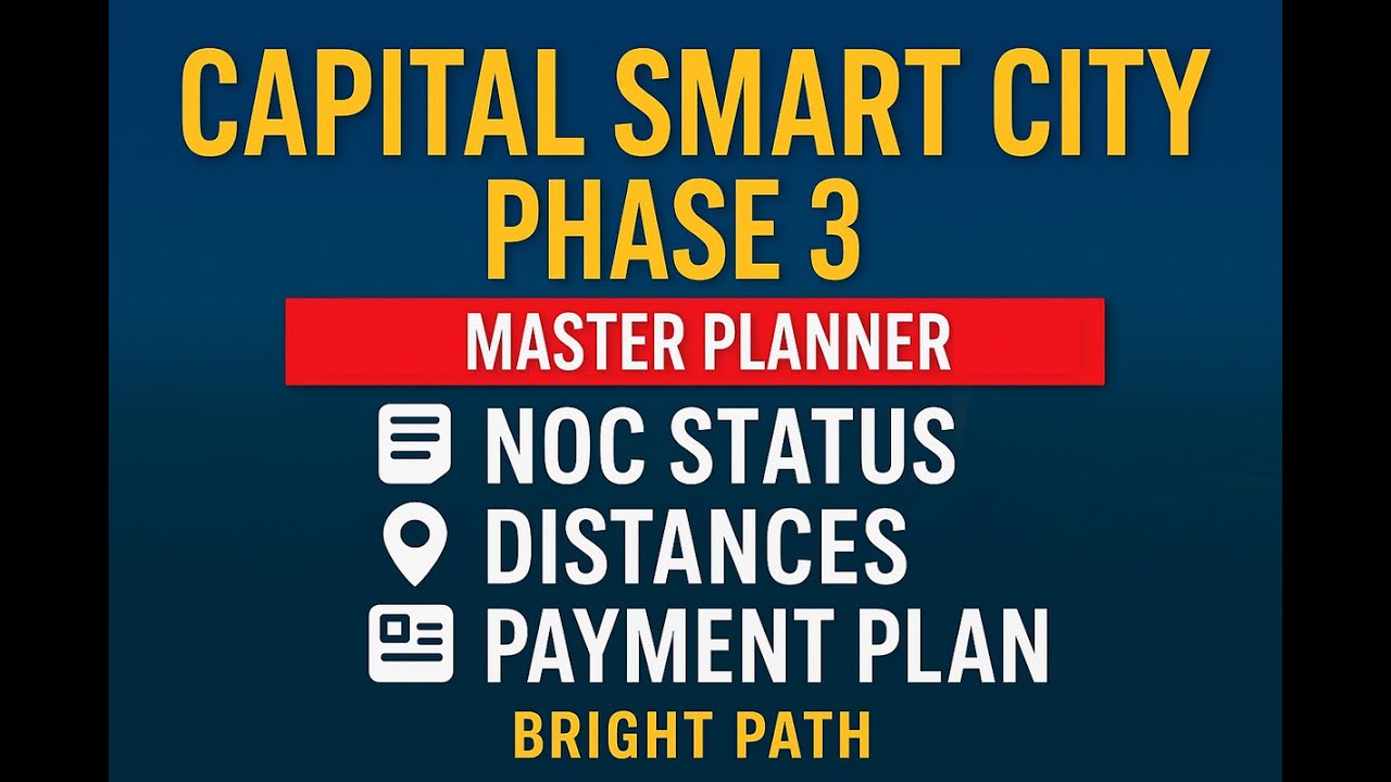 Capital Smart City Phase 3 | Master Planner, NOC Status, Distances, Location, Payment Plan.