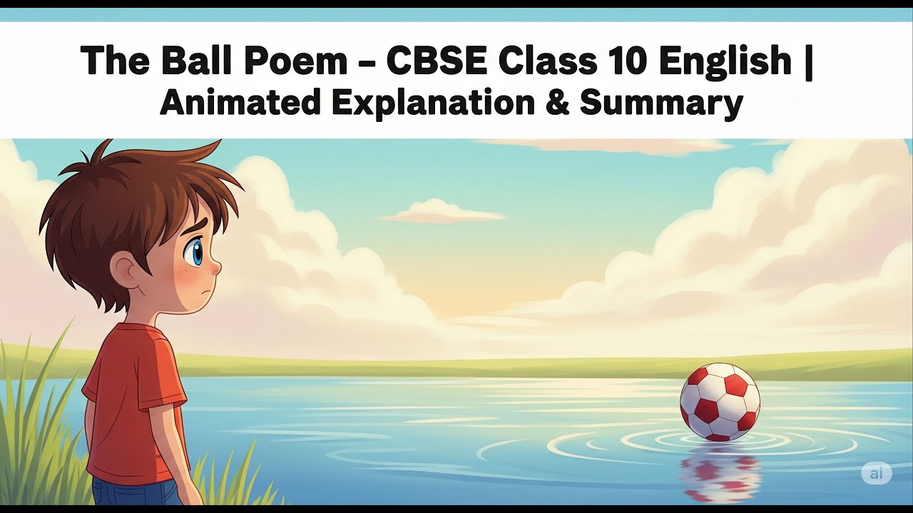 The Ball Poem – CBSE Class 10 English | Animated Explanation & Summary