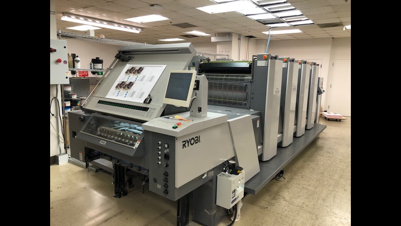 2015 Ryobi 764E (XL) 4 color offset press
