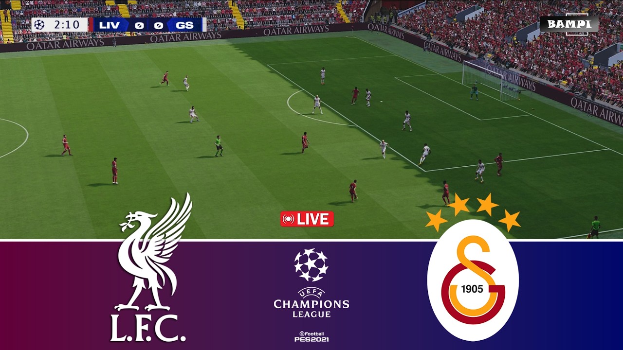 🔴LIVE : Galatasaray vs Liverpool - UEFA Champions League 2026 - Video Game Simulation