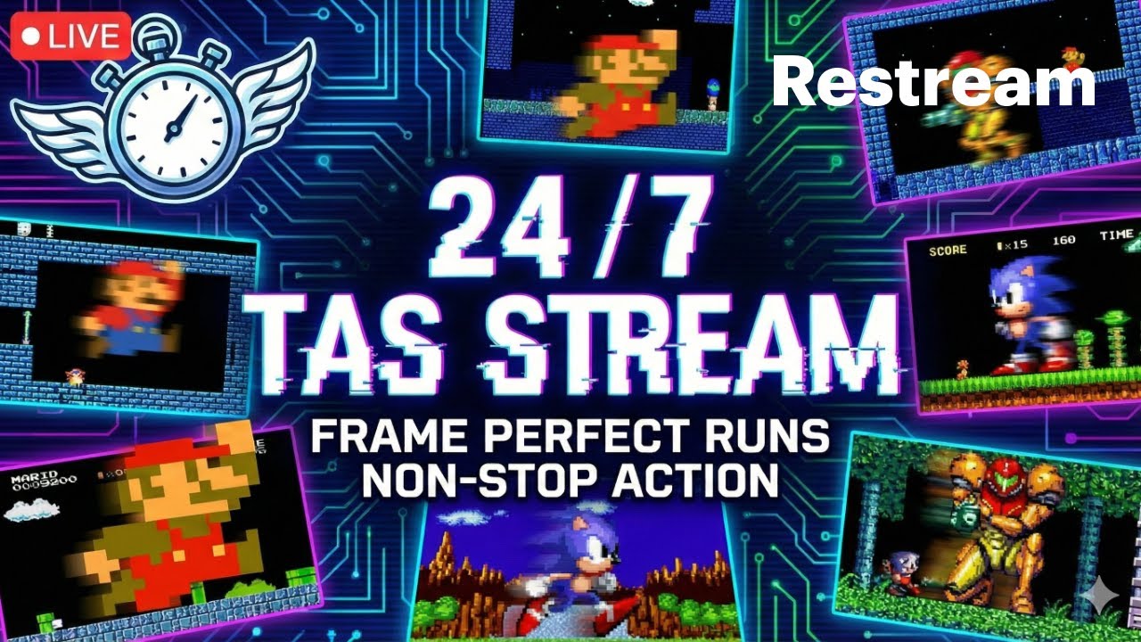 24/7 Retro TAS Marathon | Non-Stop Speedruns
