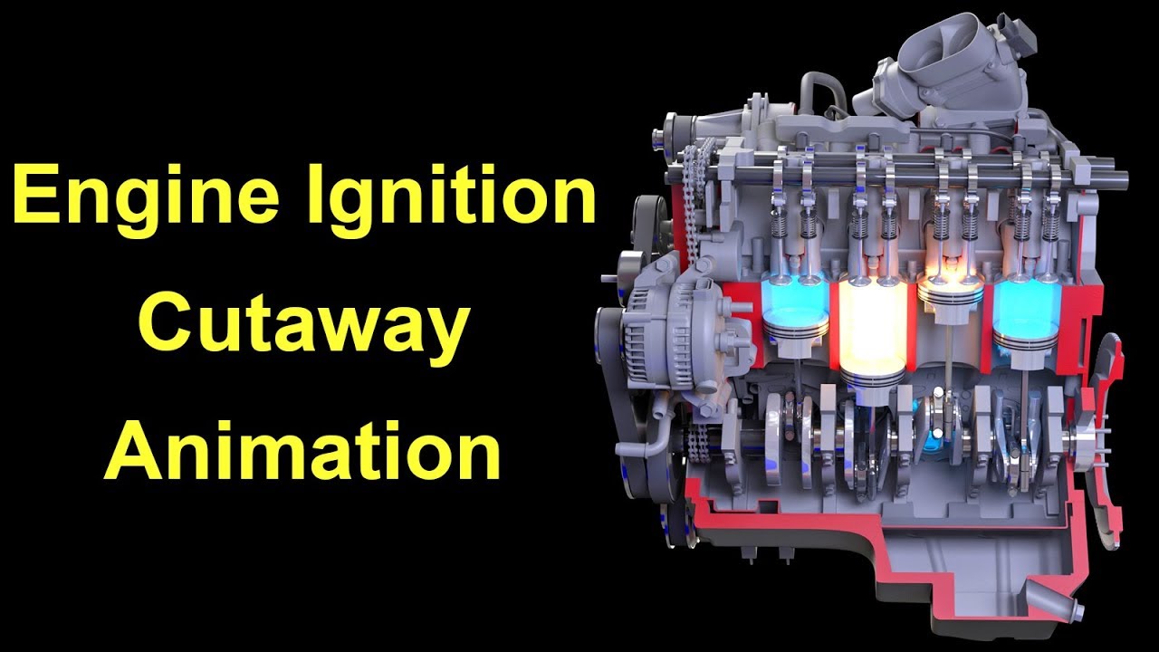 How Engine Ignition Works Cutaway Animation 3D Model