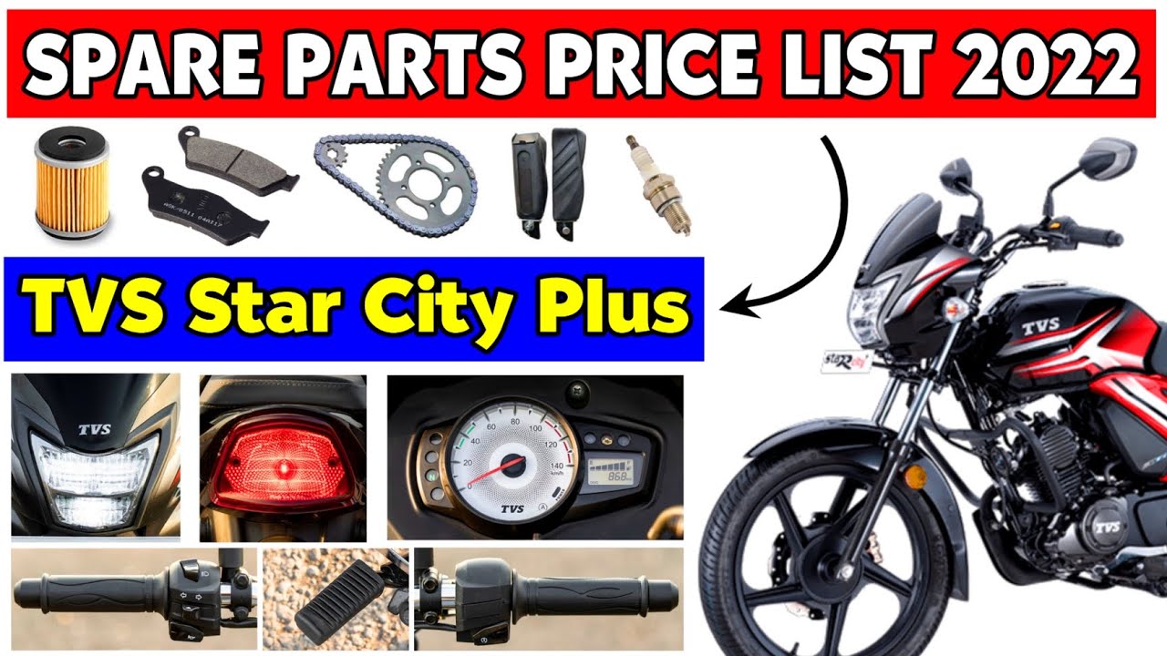 Spare Parts Prices in 2022 ❤️ : TVS STAR CITY PLUS BS6 😍🔥 || TVS GENUINE PARTS #tvs #tvsstarcityplus