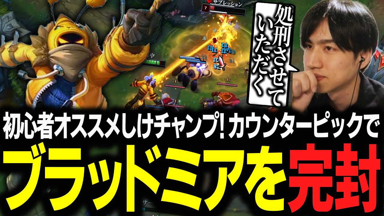 初心者オススメしけチャンプマルザハール！カウンターピックでブラッドミアを完封するたぬき忍者【たぬき忍者/League of Legends】