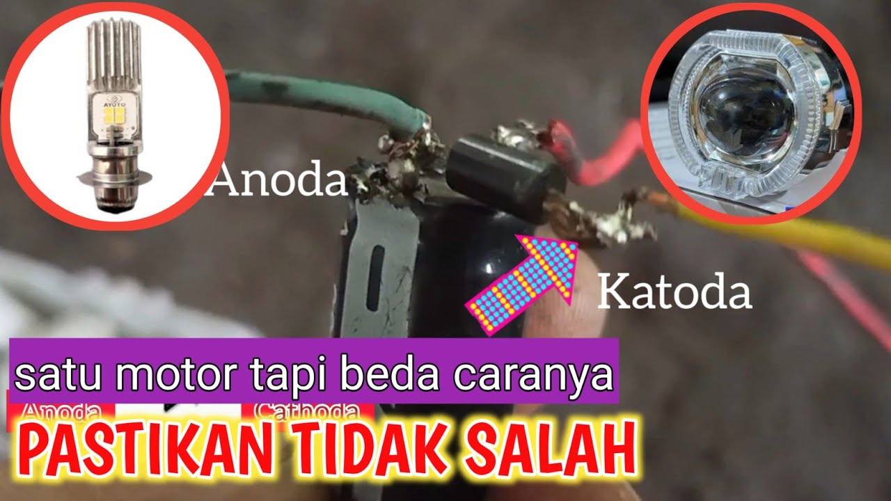 IDE CERDAS‼️Perbedaan cara pasang lampu led dan biled ala ala pada motor Mio j dan motor lain