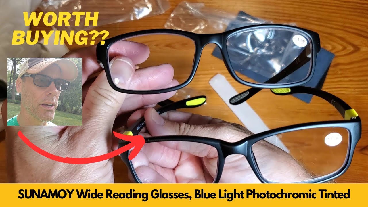 Worth It? SUNAMOY Wide Reading Glasses Blue Light Computer Reader Designer Sport Photochromic Tinted