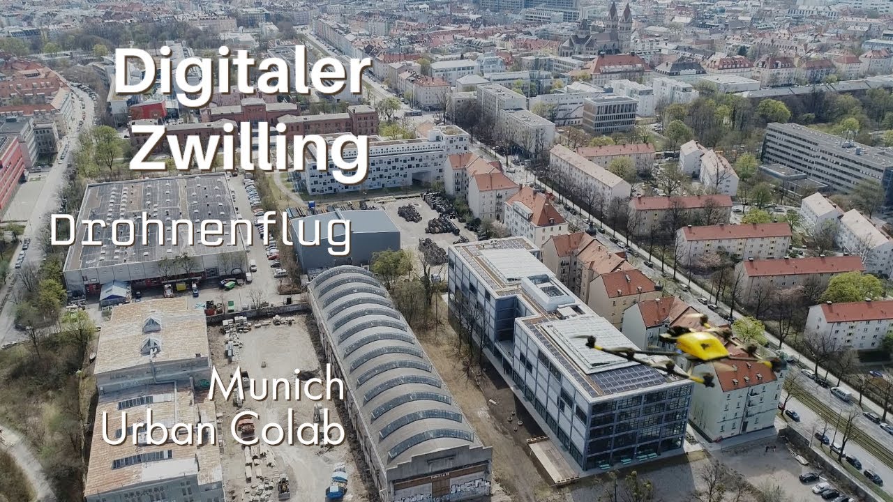 Drohnenflug über dem Munich Urban Colab