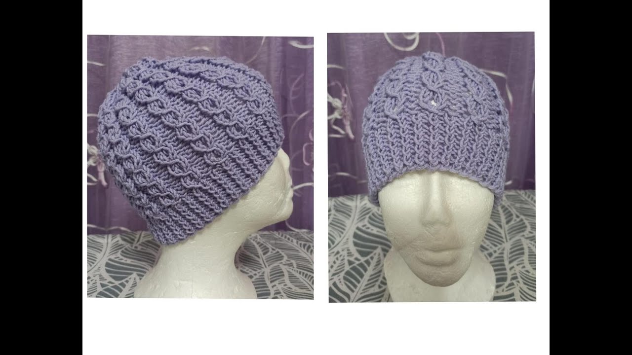 Cappello facilissimo ai ferri con treccine finte traforate!!!😉🧶