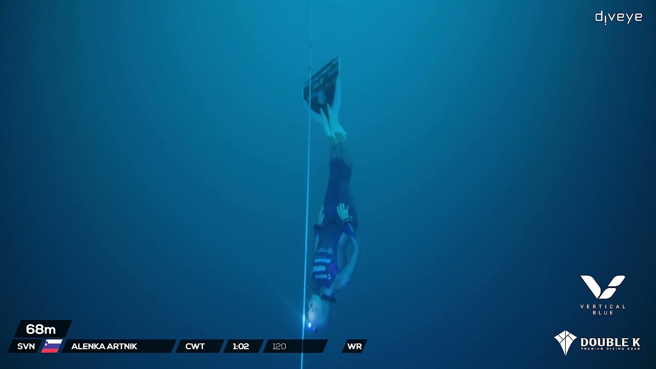 ALENKA ARTNIK FREEDIVING WORLD RECORD 120m, Dean's blue hole 17/07/2021