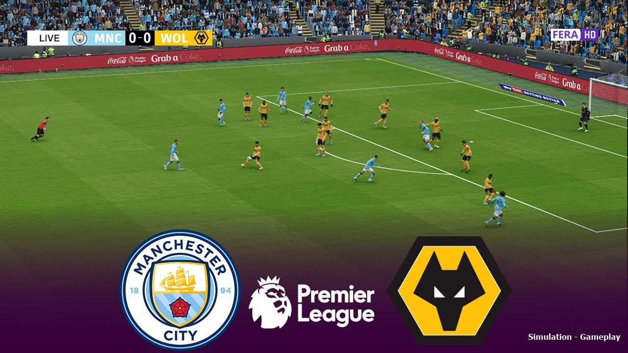 MANCHESTER CITY vs WOLVERHAMPTON Live | Premier League 2026 | Simulation PES 2021 Gameplay