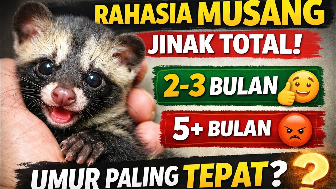 🔴Rahasia Musang Jinak Total: Umur Paling Tepat Menjinakkan Musang