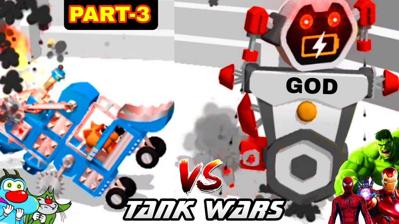 Oggy and jack Challenge Avengers team in Truck Wars Game 😱 Oggy Game || Tank Games || Part-3