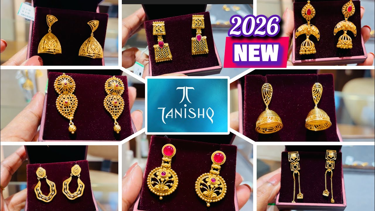 New🔥 Light weight ✨Tanishq Party Wear Earrings Designs | Stylish Gold Earrings 2026 |Tanishq earring