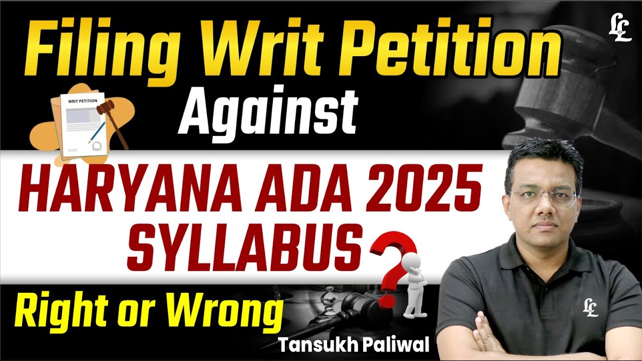 Haryana ADA 2025 Writ Petition | Right or Wrong | Tansukh Paliwal | Linking Laws