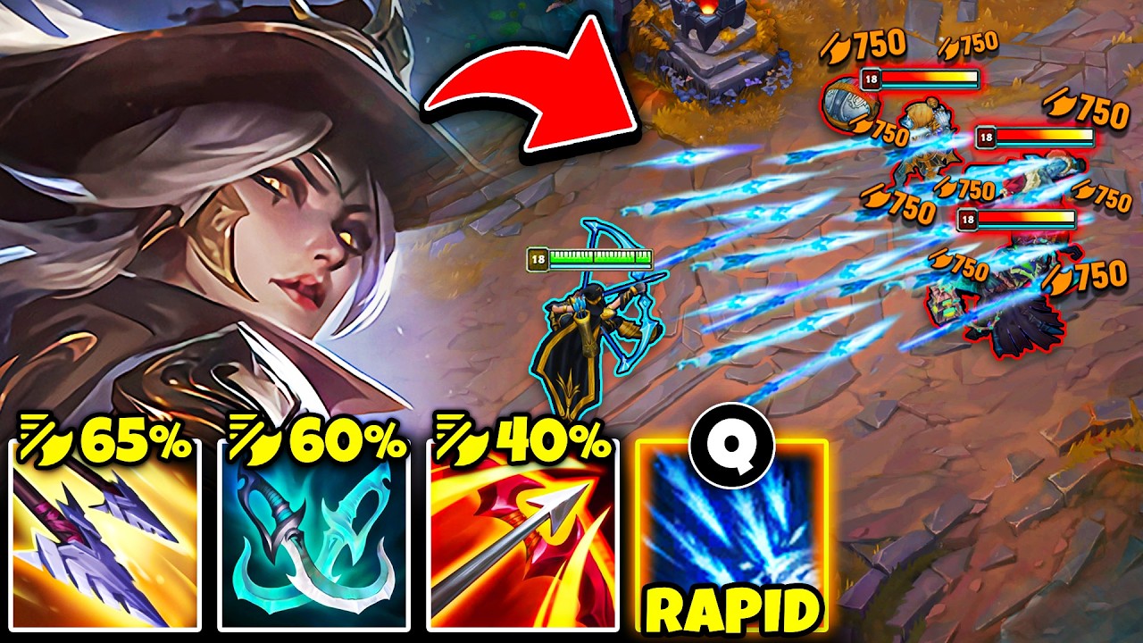 Ashe but I have so much attack speed it looks like I'm hacking (3.0 ATTACK SPEED WTF?)