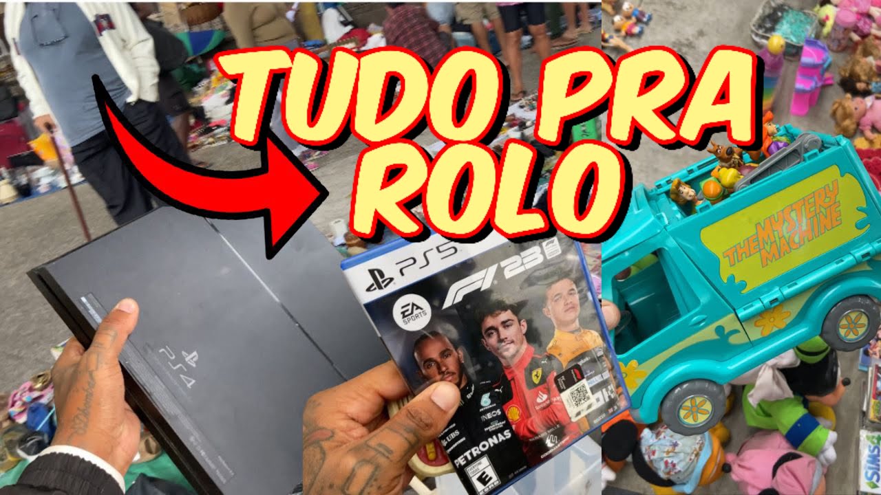O VENDEDOR ENFIOU A FACA NA CHUVA MESMO CAÇADA GAMER NA FEIRA DO ROLO PS5 PS4 PS2 PS3 e TOYS