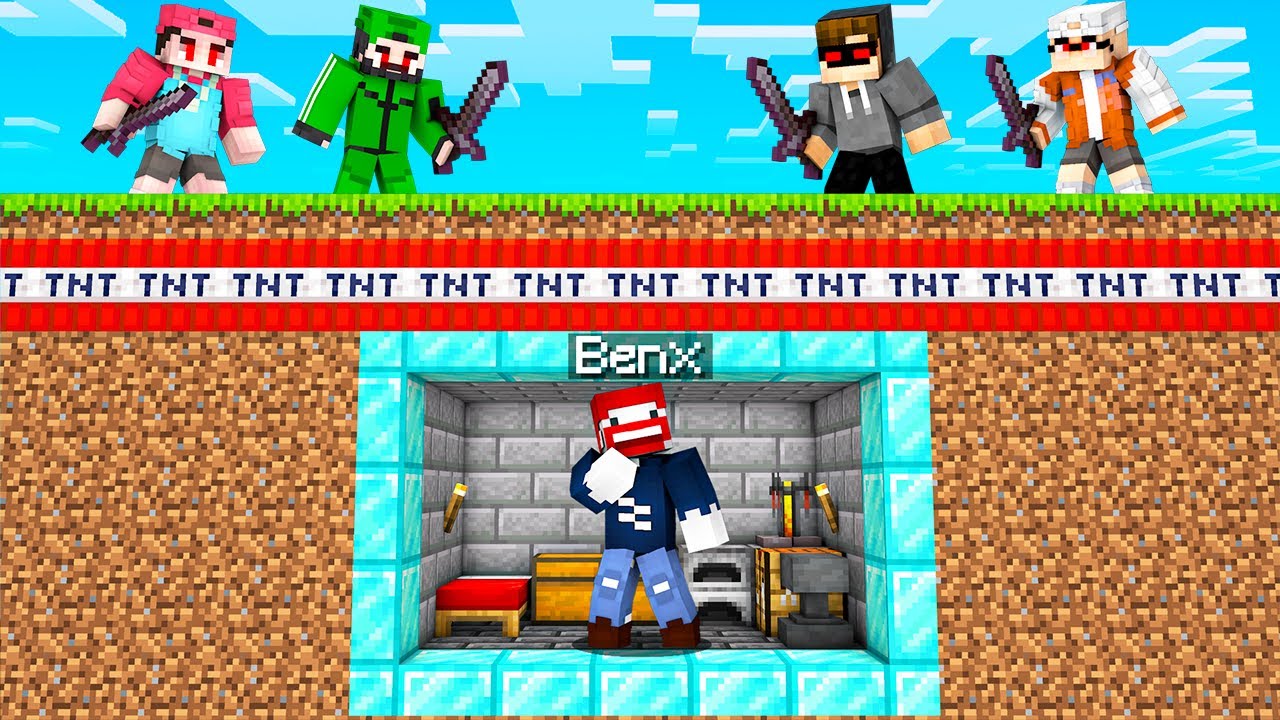 DIE BESTE FALLE im TEAM DIAMANT BUNKER! - Minecraft Insel