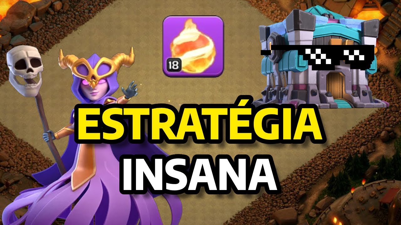 ATAQUE DE CV13 QUE DETONA CV14 COM ESTRATÉGIA INSANA DA BOLA DE FOGO DO GUARDIÃO! (Clash of Clans)