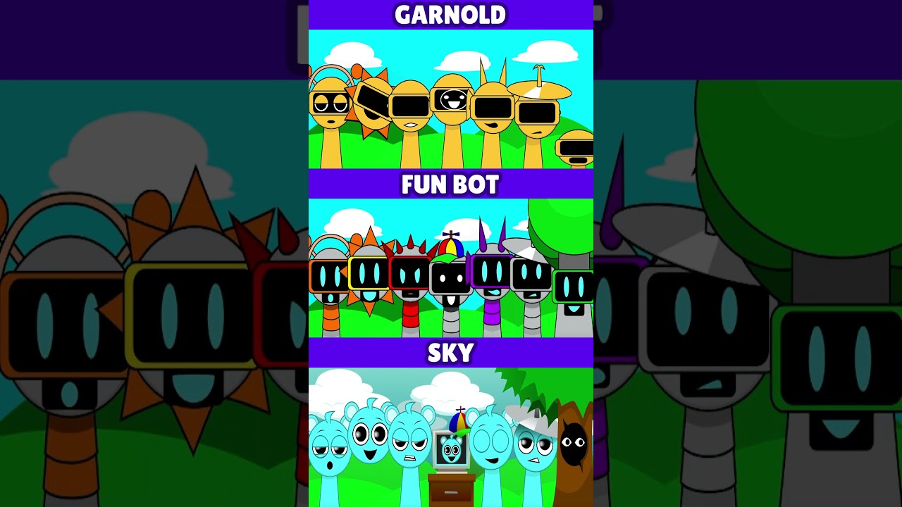 Incredibox Sprunki Garnold VS Fun Bot VS Sky *MIX VERSION*