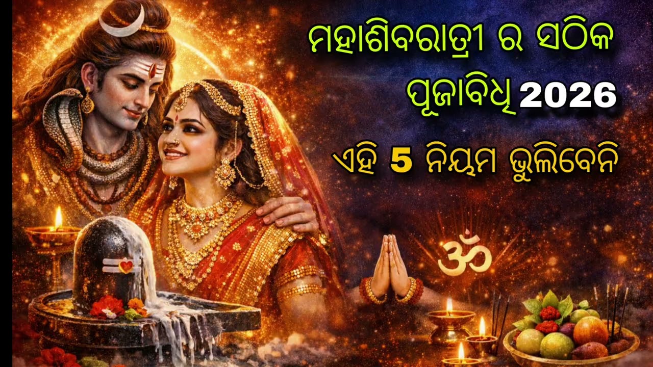 ମହାଶିବରାତ୍ରି 2026 ସଠିକ ପୂଜା ବିଧି | ବ୍ରତ ଉପବାସ ନିୟମ | Lord Shiva Special Odia#MahaShivratri2026