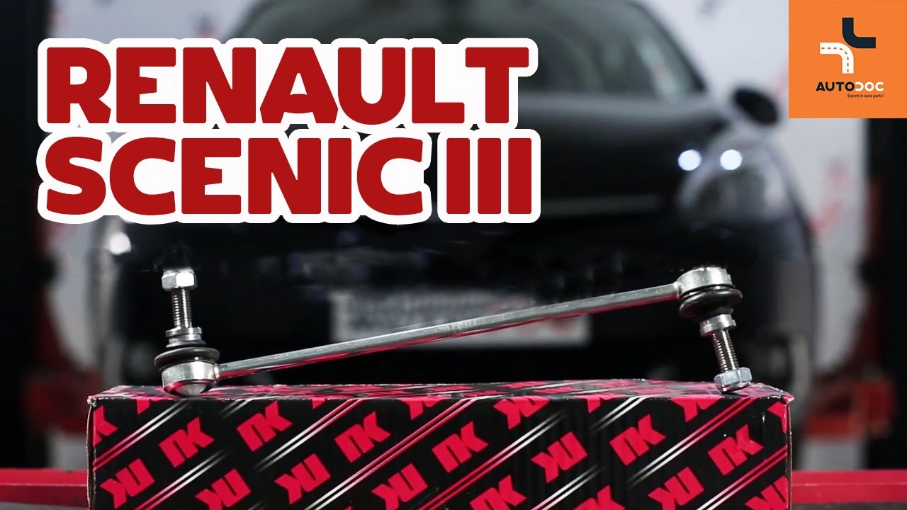 Comment remplacer une biellette de barre stabilisatrice avant sur une RENAULT SCENIC 3