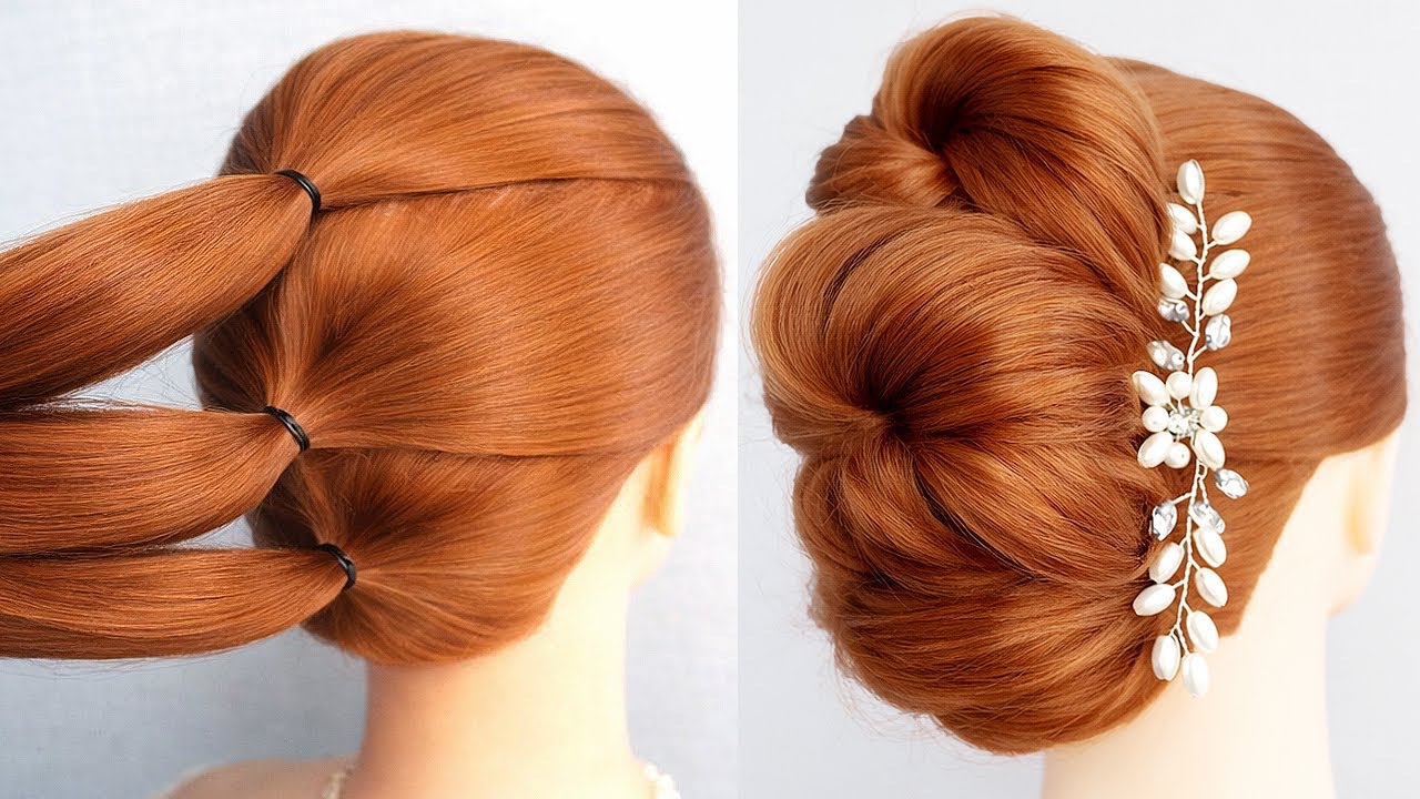 Simple Easy Bun Hairstyle for Special Occasions | Classic Elegant Updo For Women