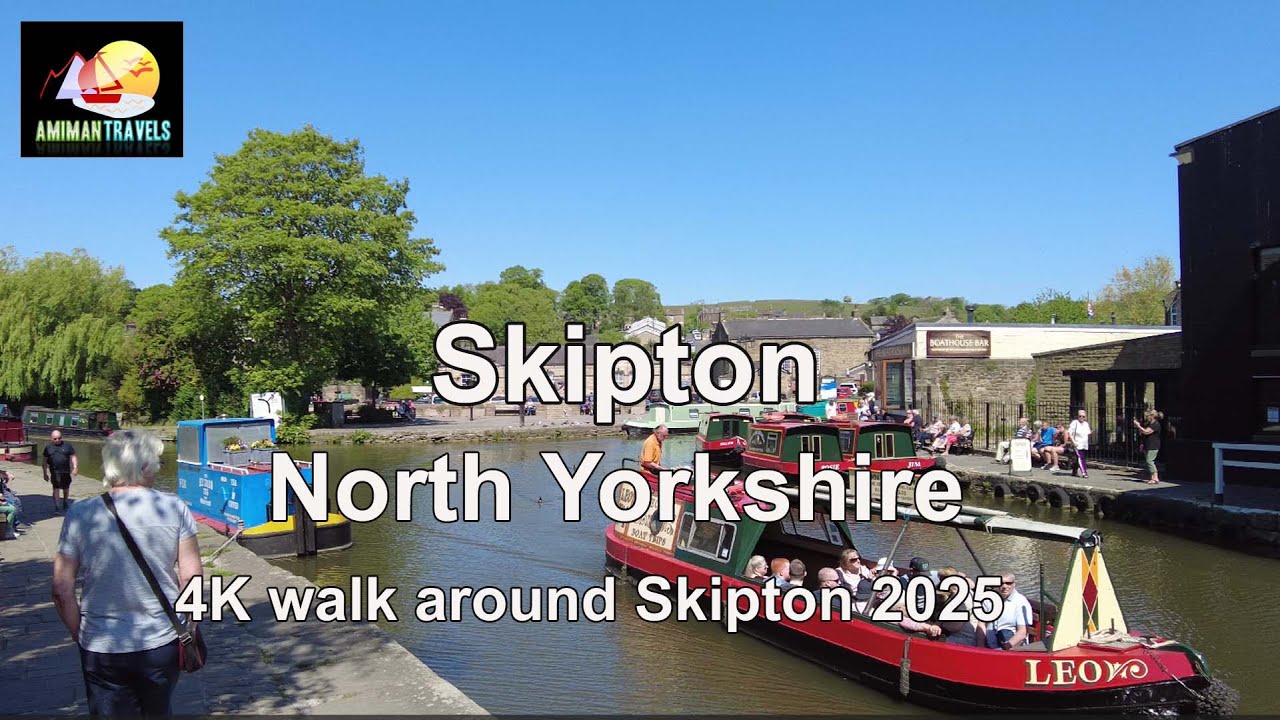 Walk around Skipton Town Centre, North Yorkshire.