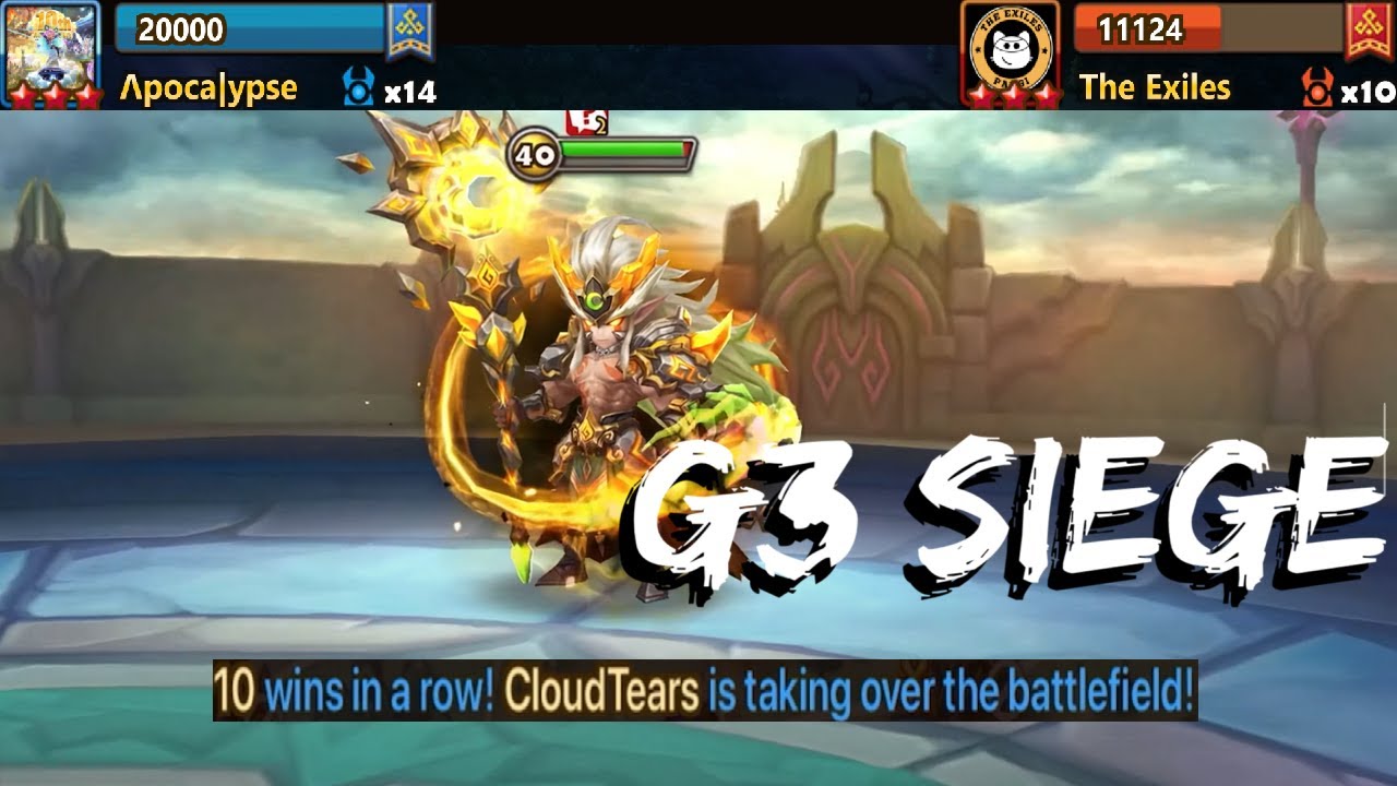 The Return of TARANYS! vs. The Exiles (G3 Siege - Summoners War)