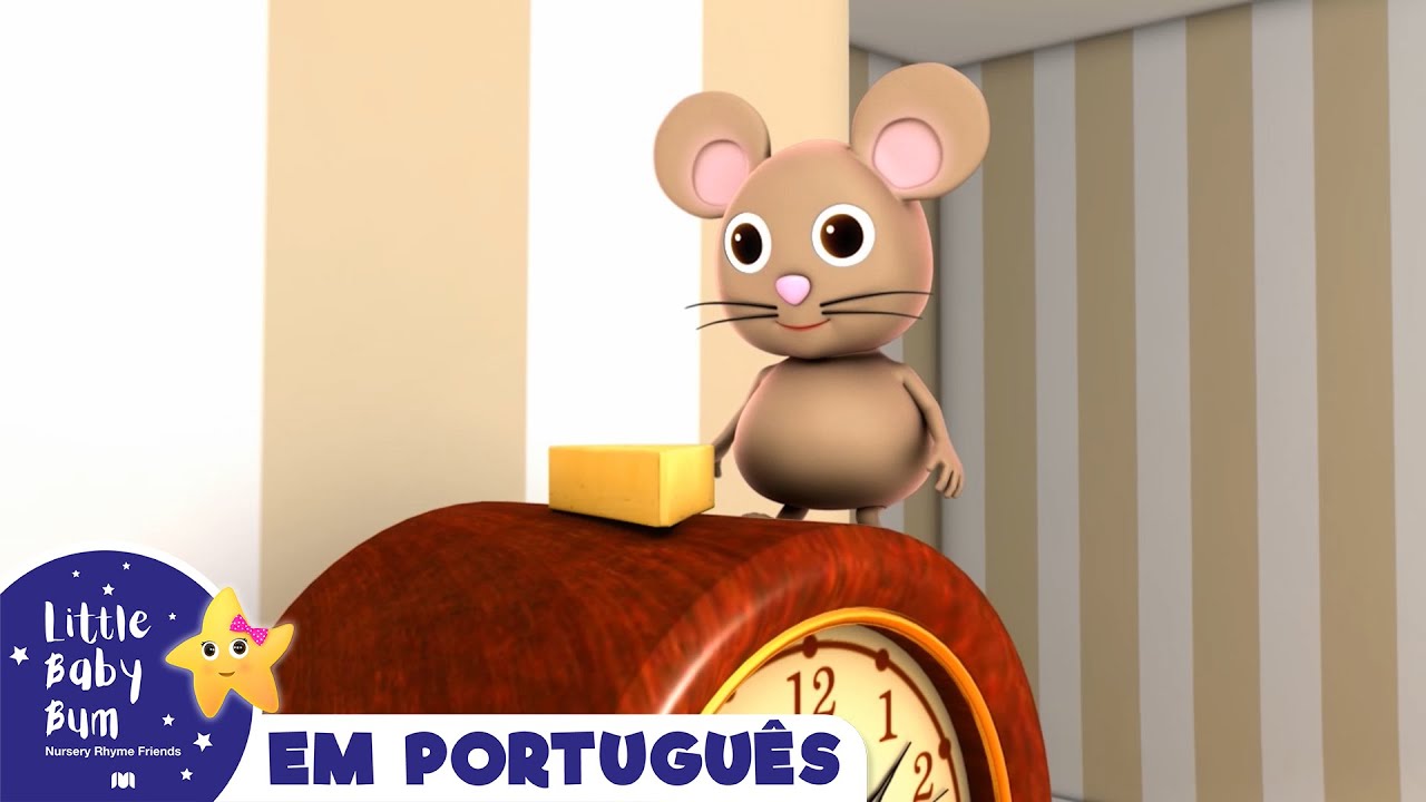 Hickory Dickory Dock Português | canções infantis | Desenhos Animados | Little Baby Bum