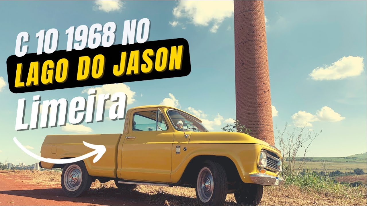 Lago do Jason em Limeira de Chevrolet c10 1968 - Passeio de antigo no domingo