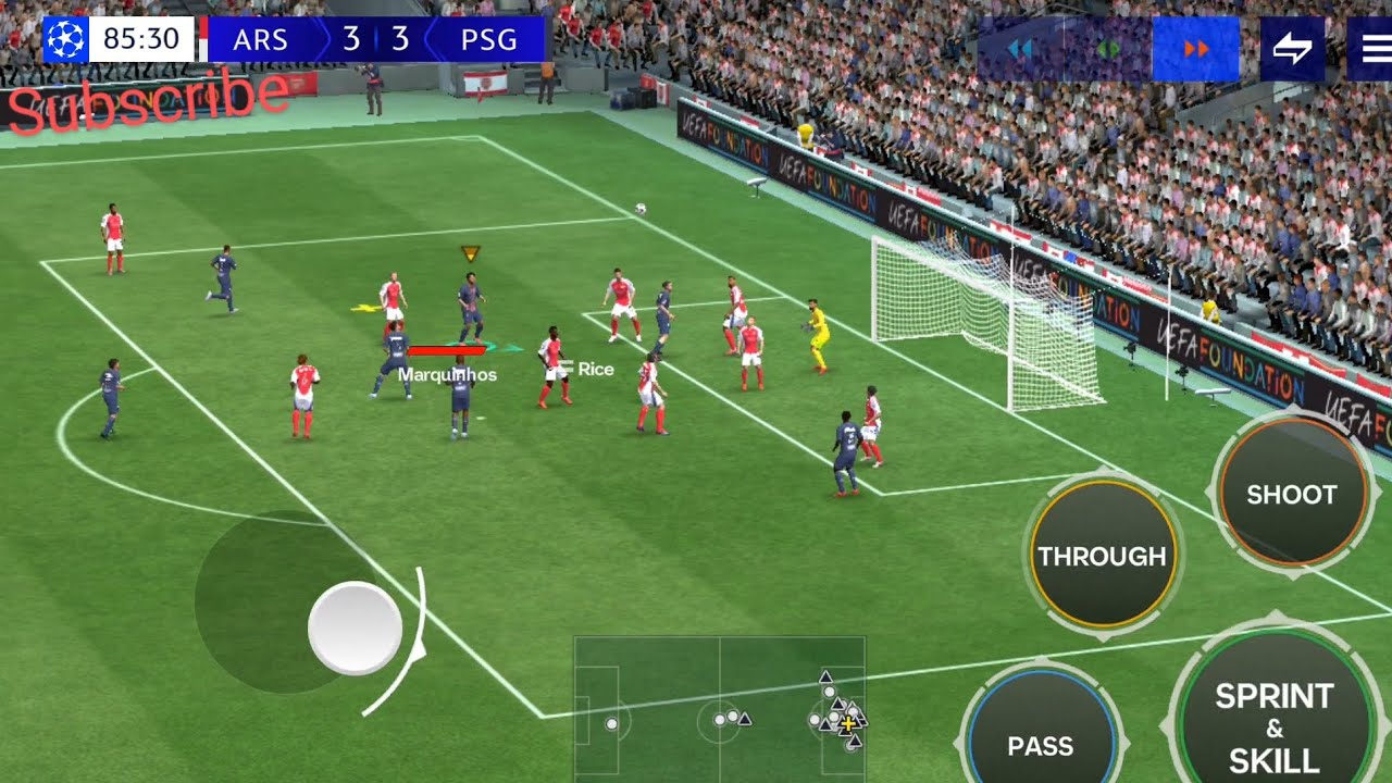 ПСЖ против Арсенала (FC MOBILE)