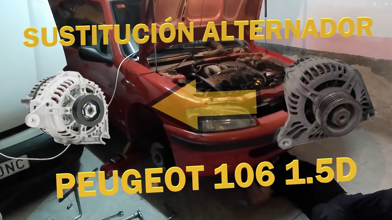 COMO SUSTITUIR ALTERNADOR PEUGEOT 106 1.5D