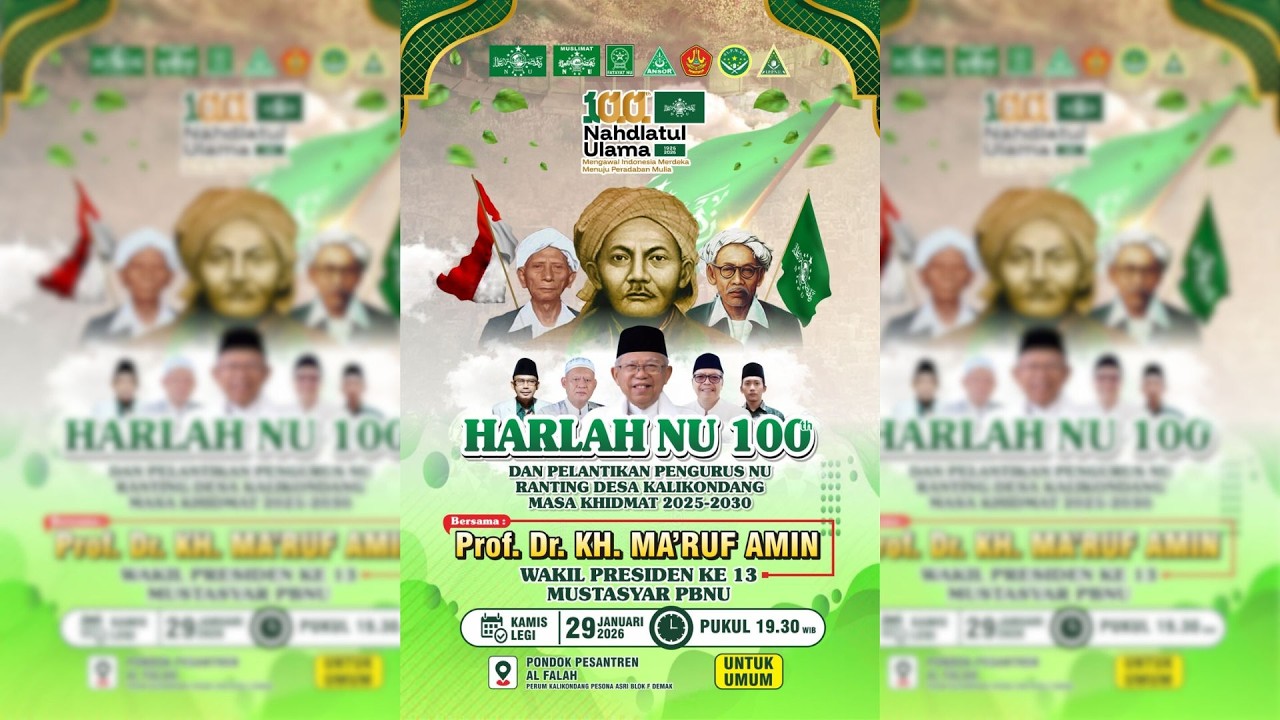 LIVE | PENGAJIAN HARLAH NU KE 100 TAHUN & PELANTIKAN RANTING NU DS.KALIKONDANG 29 JAN 2026M