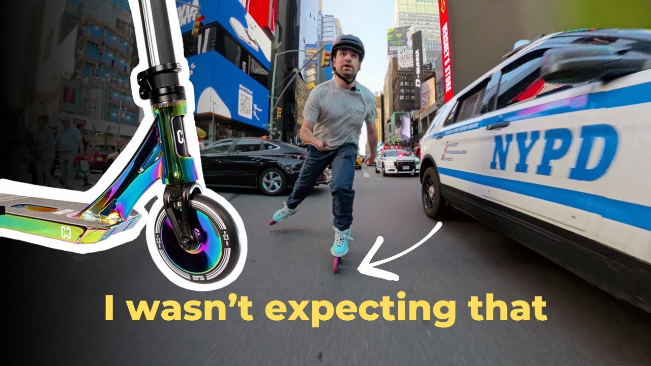 Rollerblading through New York on Scooter Wheels