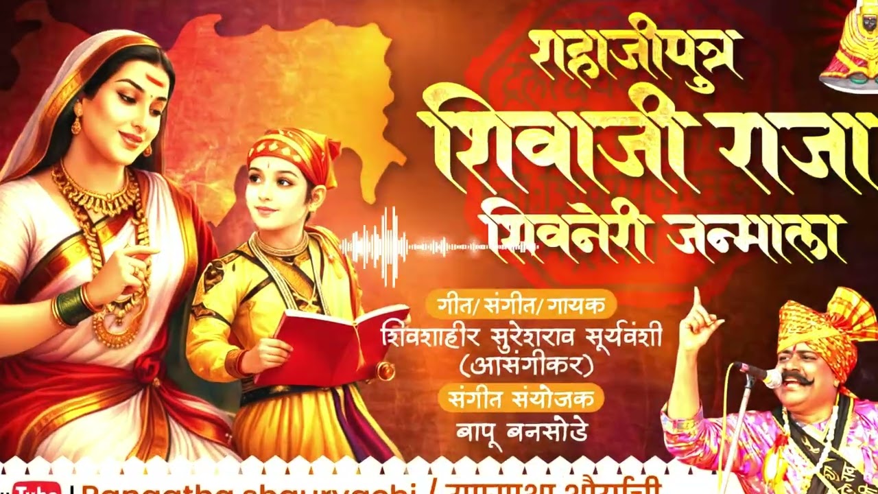 शहाजी पुत्र शिवाजी राजा शिवनेरी जन्मला.. 🚩 गीतकार,गायक, संगीत,शिवशाहीर सुरेशराव सूर्यवंशी (आसंगीकर)