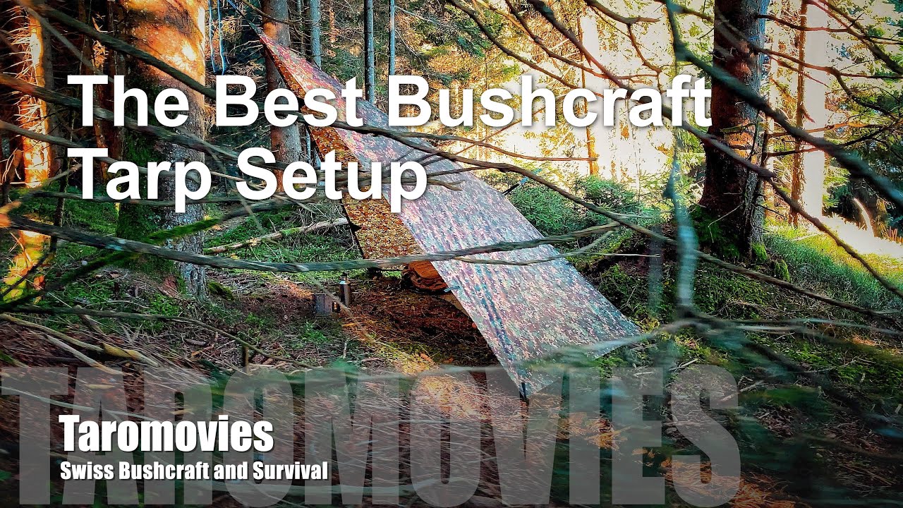 The Best Tarp Setup for Bushcraft 3x3 meter / Bushcraft-Survival / 4K