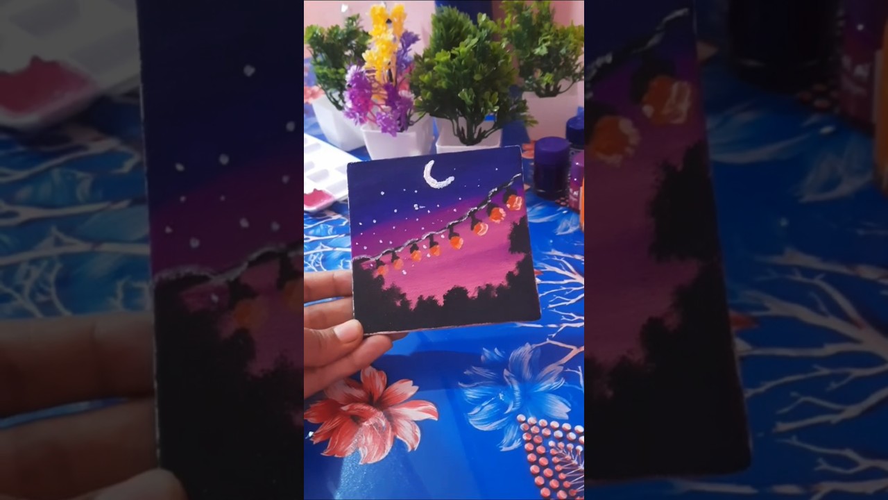 Magical and Relaxing Sky Night Painting ✨️🎨