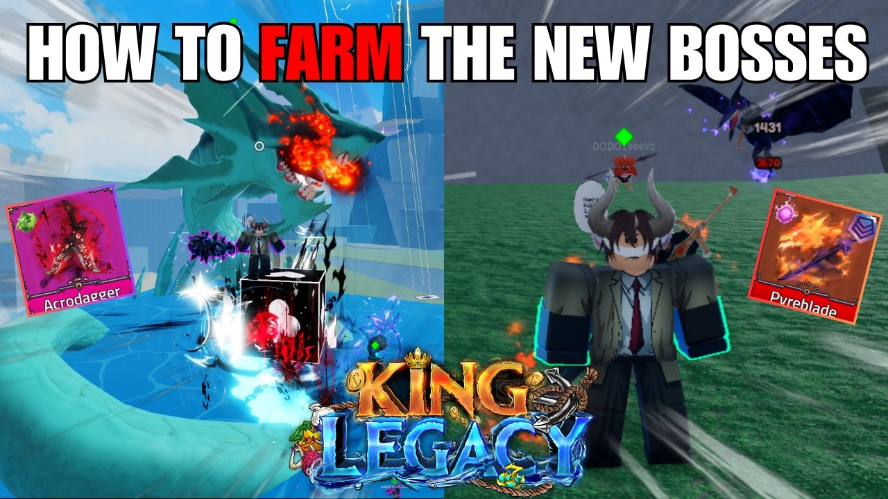 How To Farm The New Bosses Effectively | King Legacy