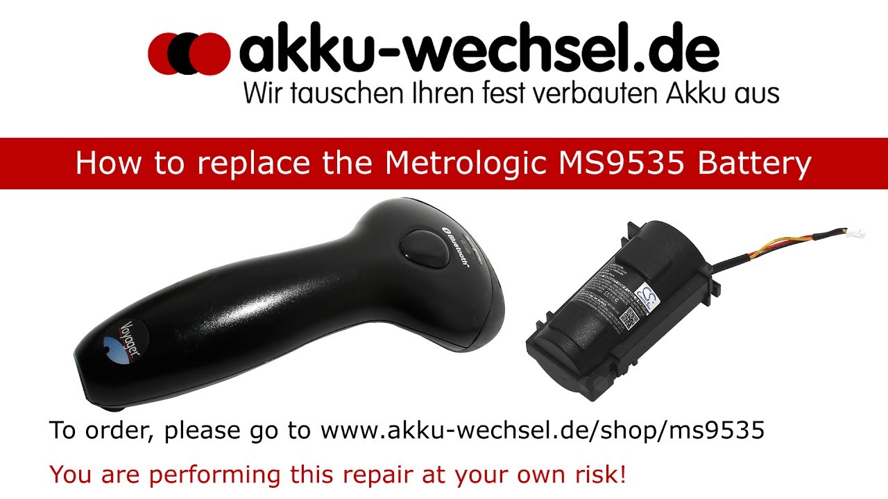 Akku-Wechsel beim Metrologic Voyager MS9535 Bluetooth Barcodescanner