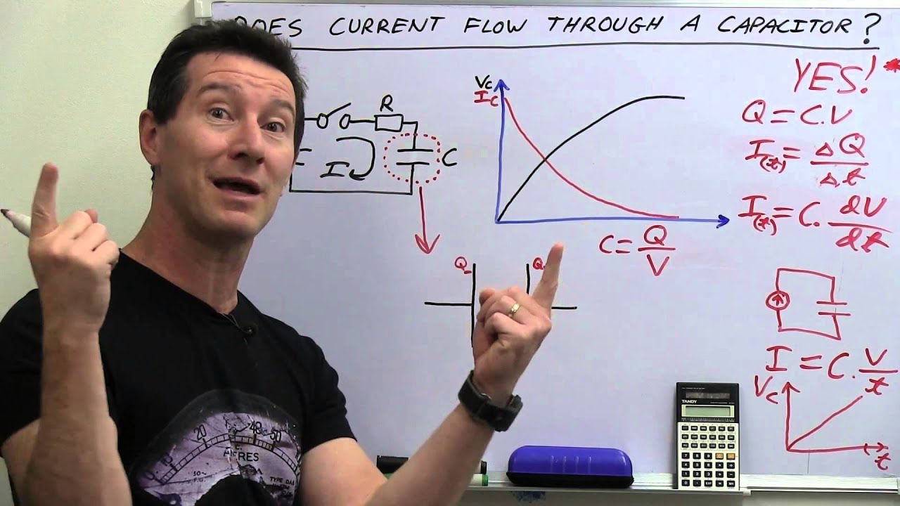 EEVblog #486 - Does Current Flow Through A Capacitor?
