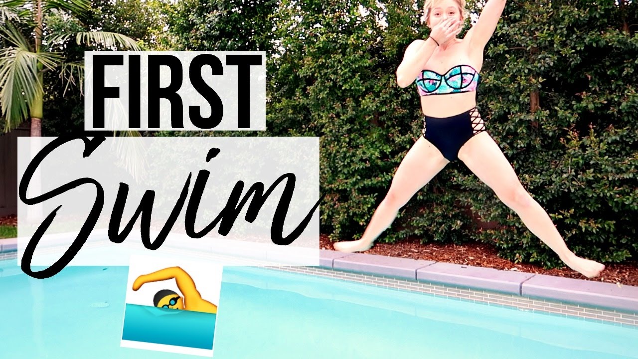 First Swim In Our Pool!