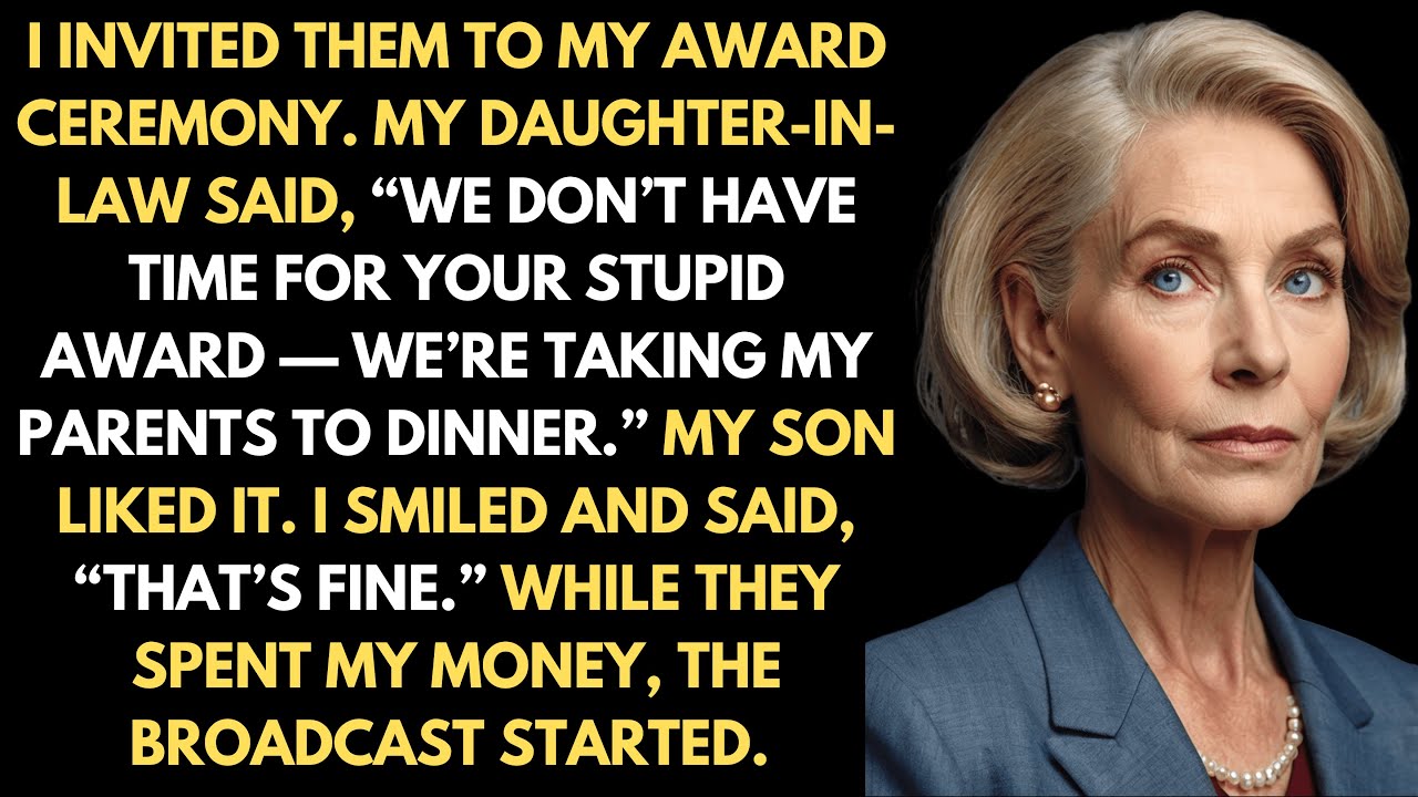 My Daughter-in-Law Called My Award ‘Stupid’ and Took Her Parents Out to Dinner Using My Money. Then…