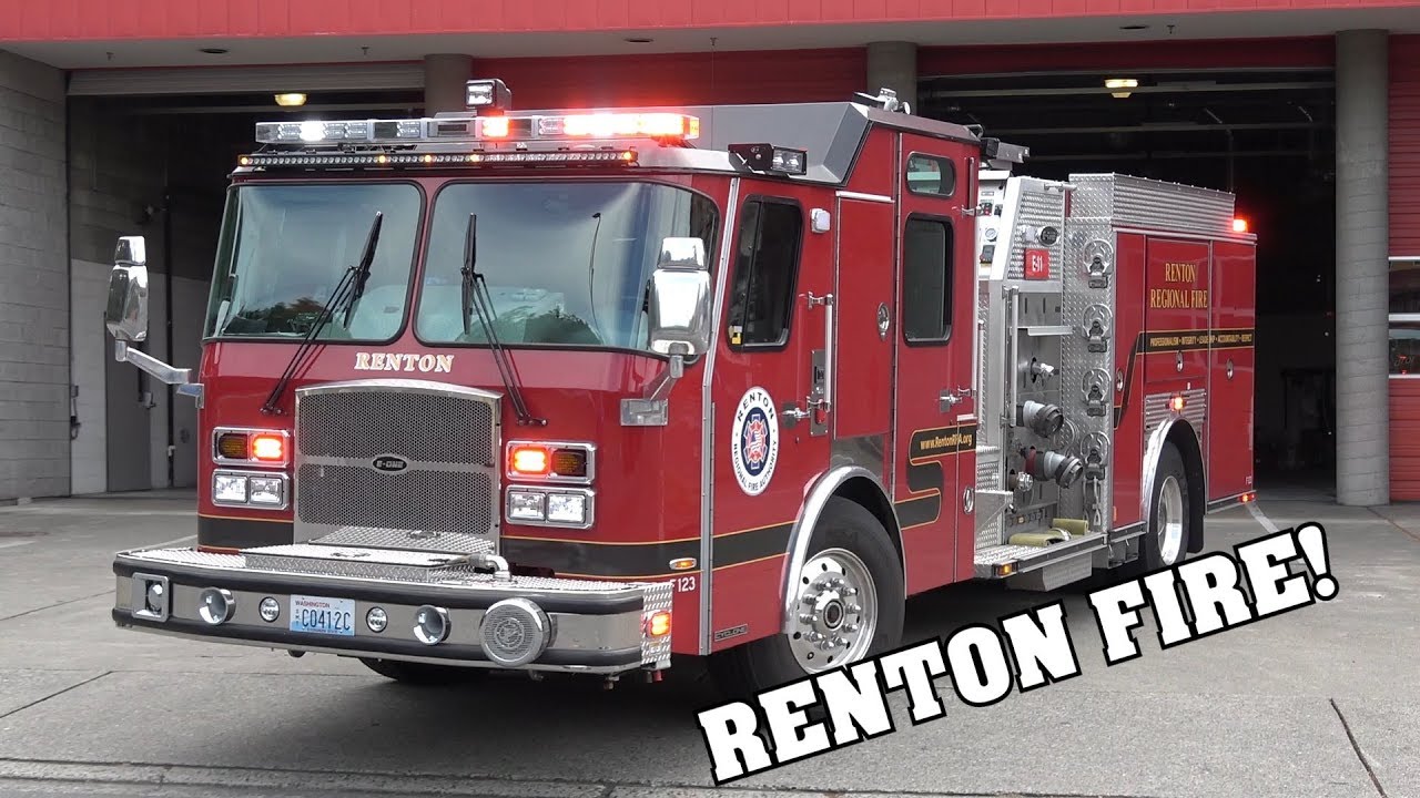 [RENTON FIRE DEPARTMENT] - Engine 11, Ladder 11 & Medic 5 King County Medic One responding!