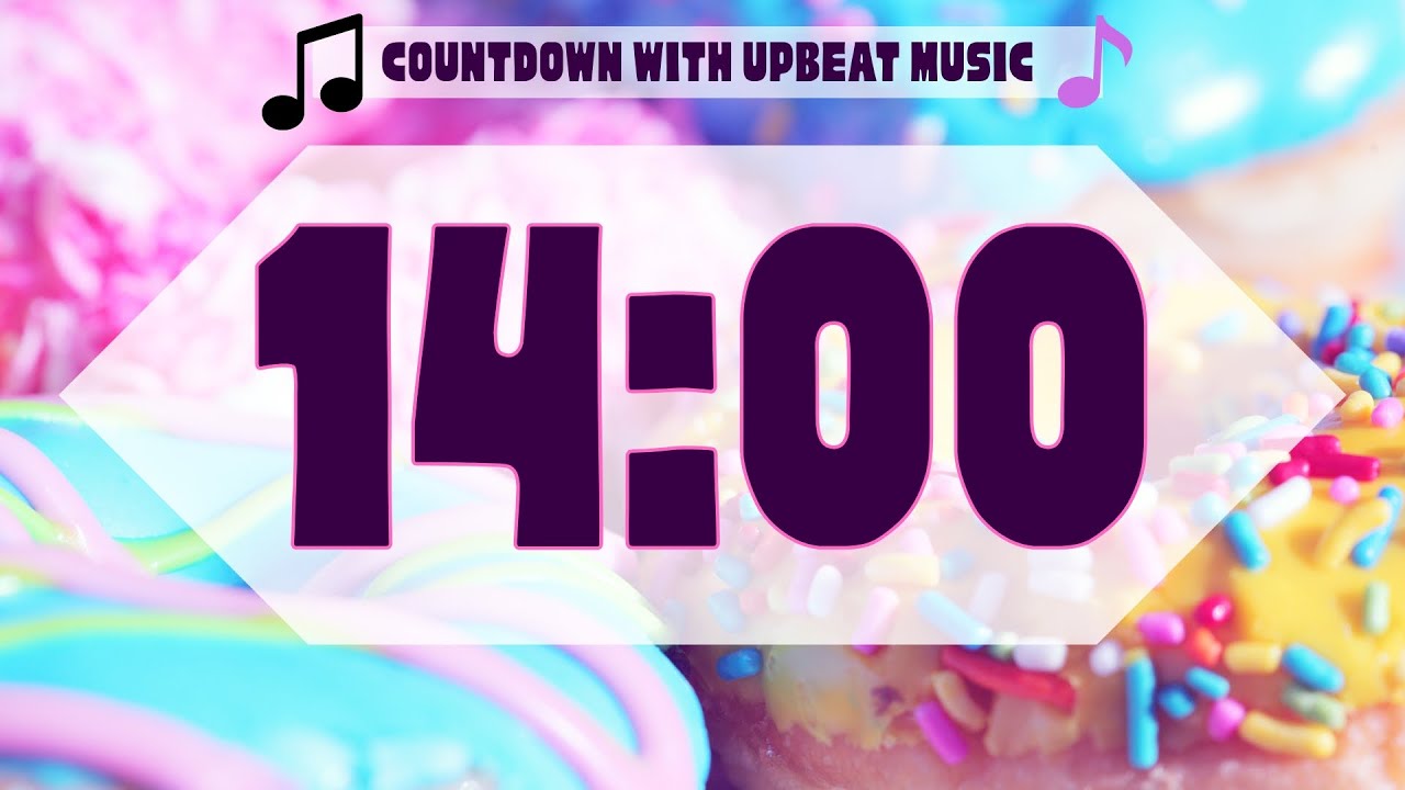 14 min Countdown Timer with Upbeat Happy Music
