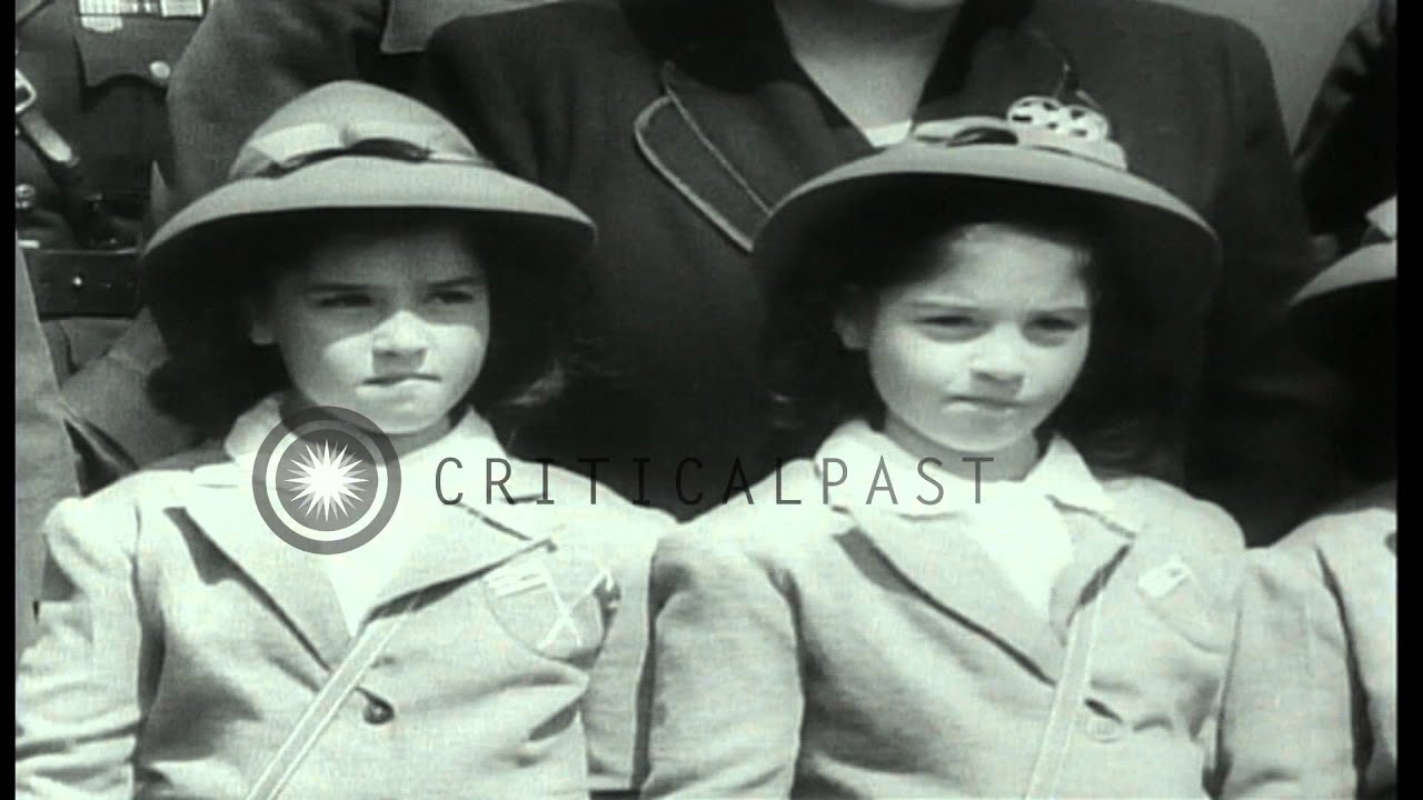 Dionne quintuplets, 5 identical sisters from Canada, present at launch of five ca...HD Stock Footage